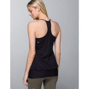 Lululemon No Limits Tank Top Size 8 Black Athletic Wear Performance Yoga Gym‎
